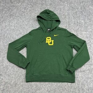 Baylor Bears Hoodie Mens Small Green NCAA‎ Basketball Nike Pullover Sweatshirt